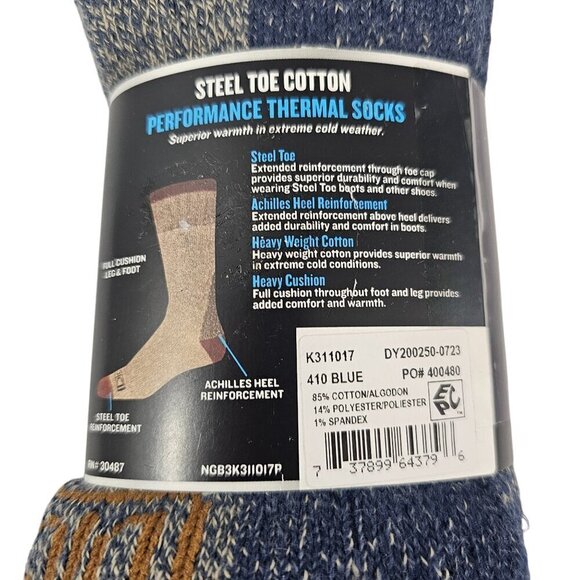 Dickies Steel Toe Performance Thermals Heavy Weight Crew Socks - 3 Pairs NWT - Picture 3 of 11
